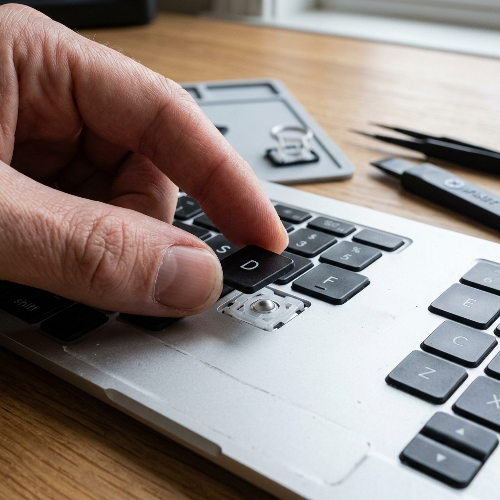 laptop keyboard keys close up diy step 1